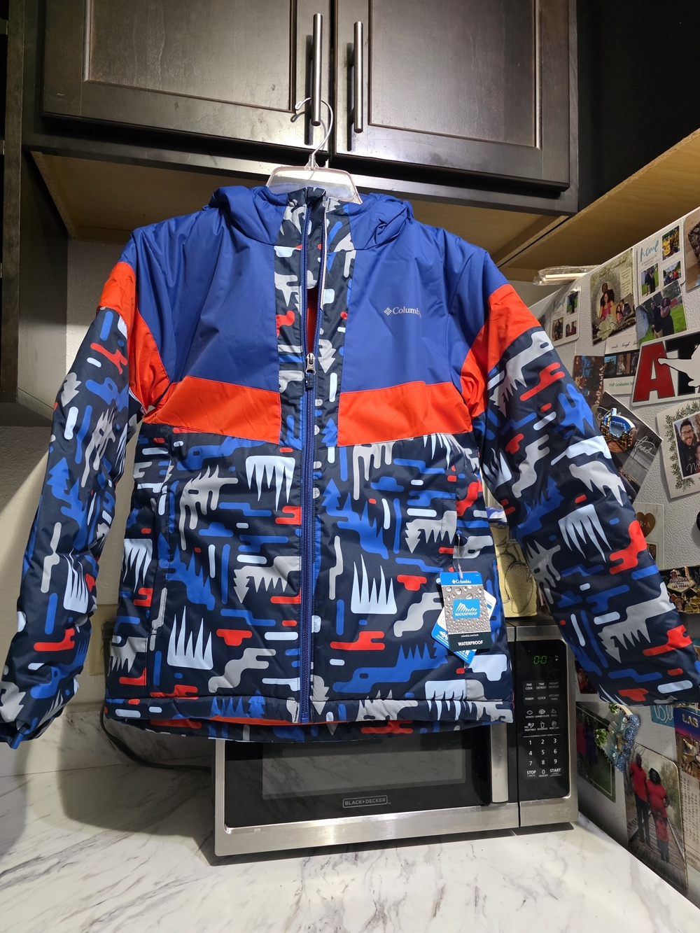 Columbia Blue & Red Boys' Insulated Winter Jacket Youth Large ( Fits 10/12)